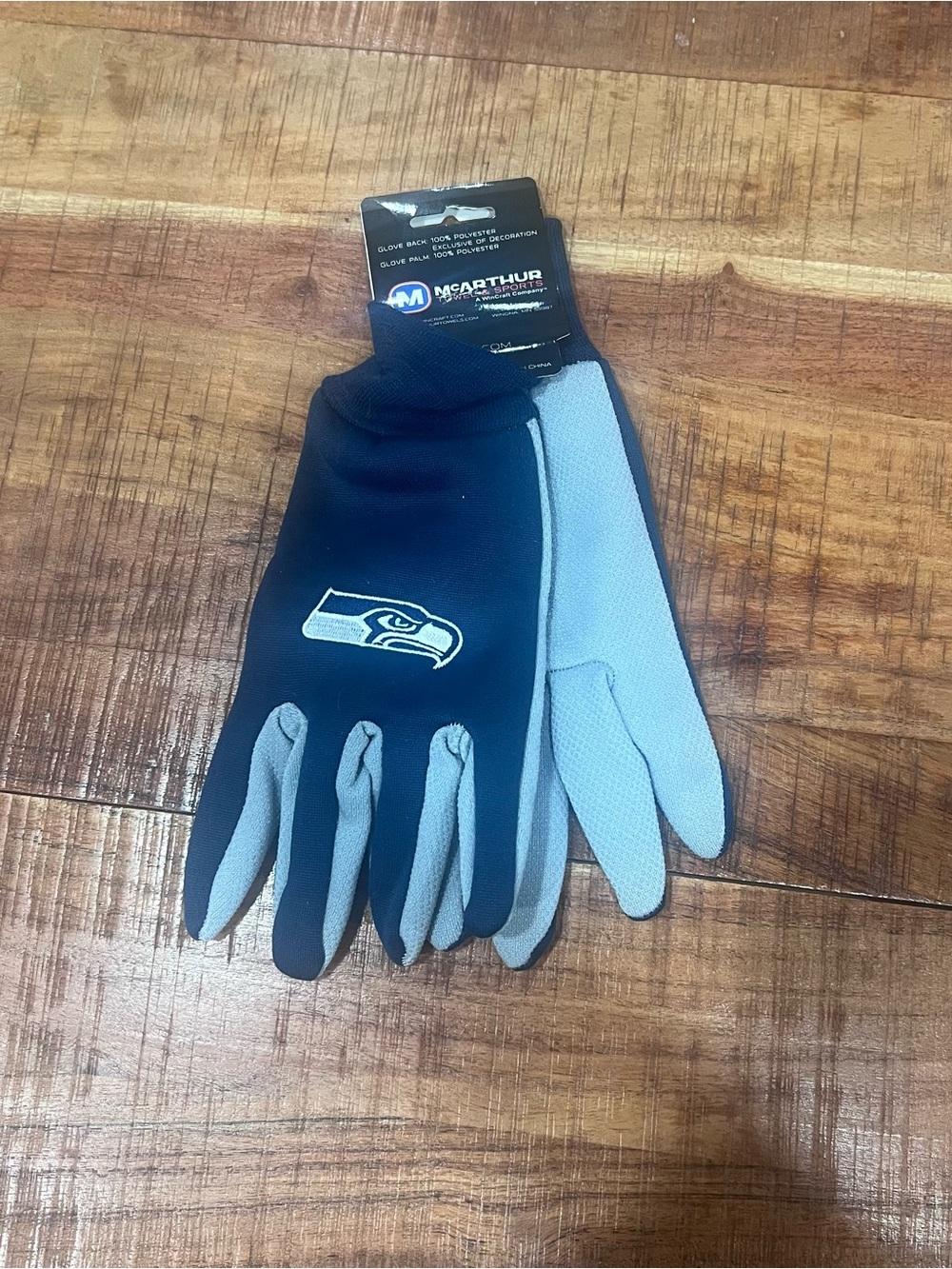 NFL Seattle Seahawks Navy and Gray Fan Gloves
